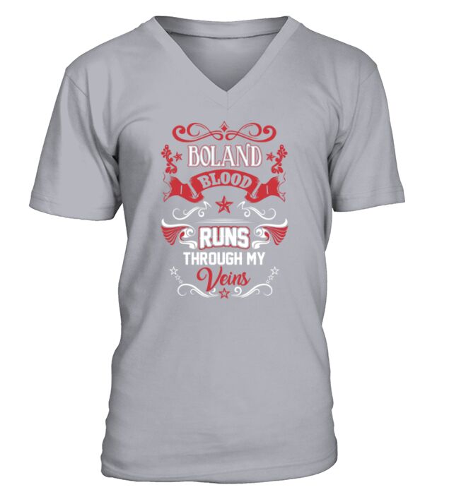 BOLAND BLOOD RUNS THROUGH MY VEINS V-Neck T-shirt