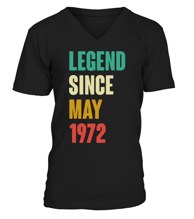 May 1972 50th Birthday 50 Years Old Bday Gift Men V-Neck T-shirt