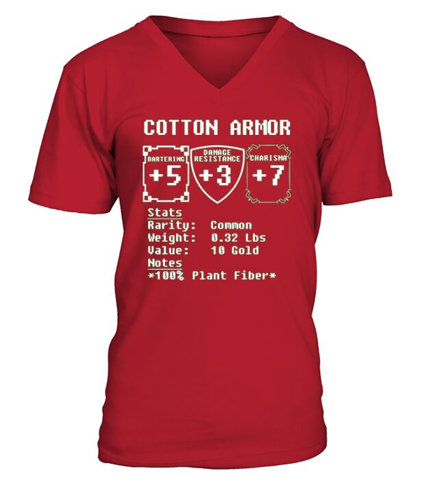 Cotton Armor T-Shirt Roleplaying V-Neck T-shirt
