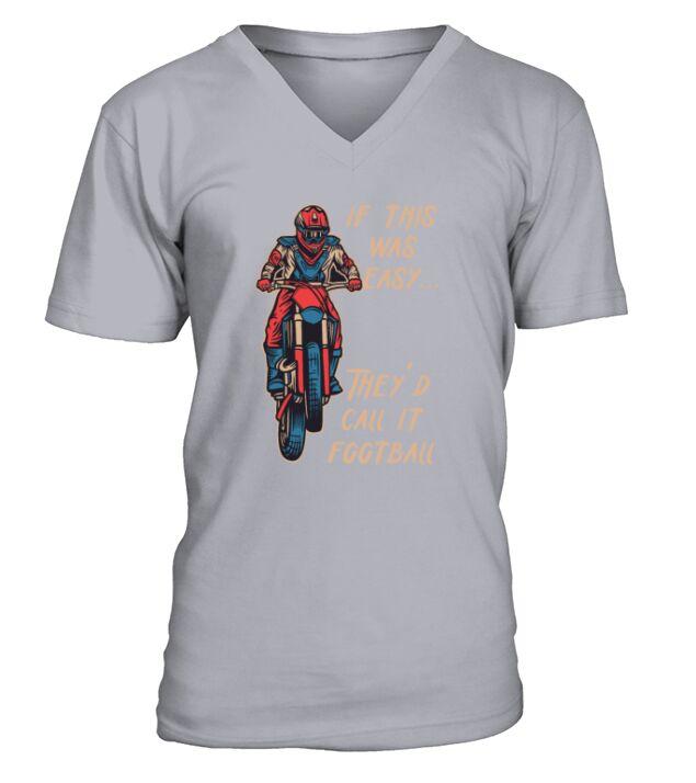 Motorcycle Motocross Bike Motobiker Motorsport V-Neck T-shirt
