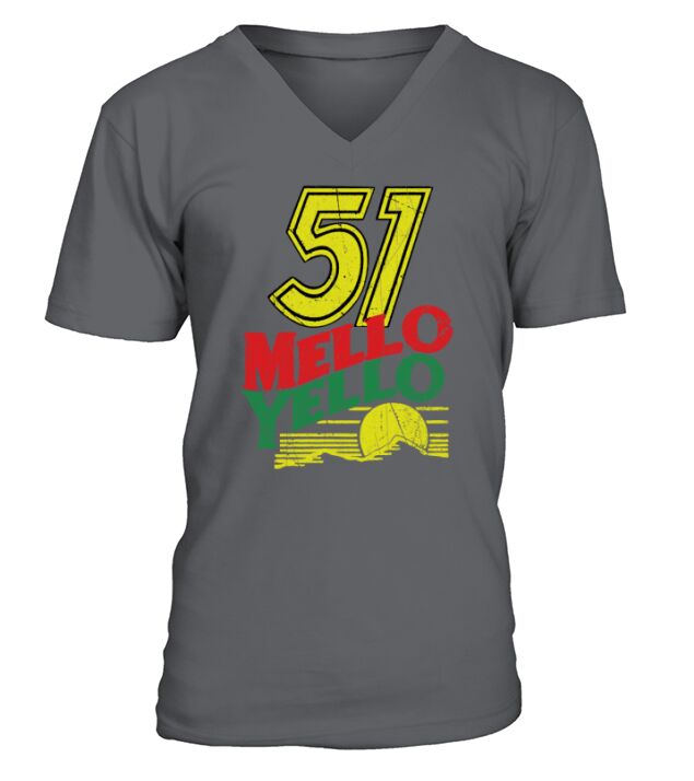 51 MELLO YELLO COLE TRICKLE DISTRESSED T-Shirt V-Neck T-shirt