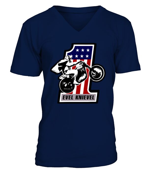 One Evel Knievel V-Neck T-shirt