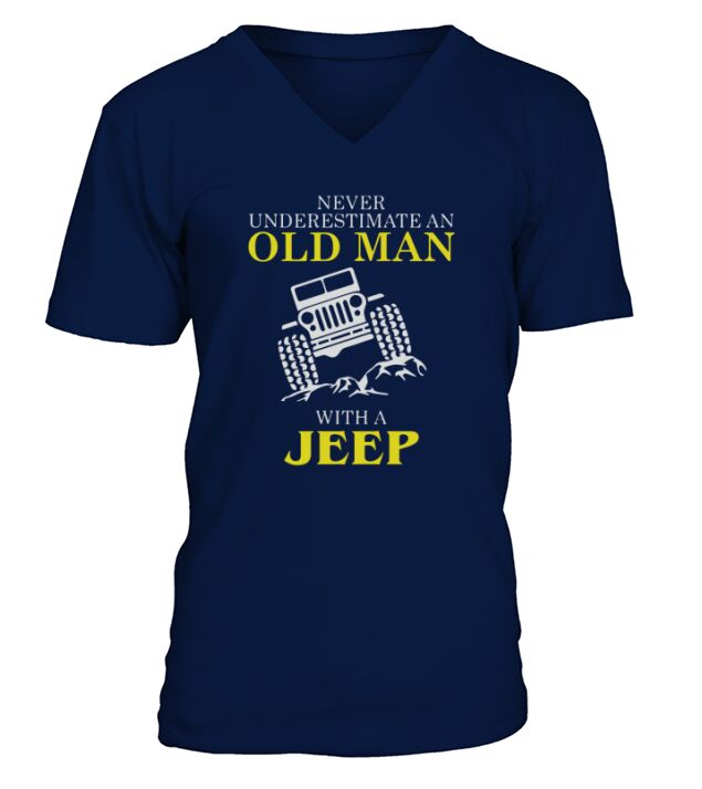 Tee shirt Jeep drôle pour homme / vieil homme avec un t-shirt Jeep! V-Neck T-shirt