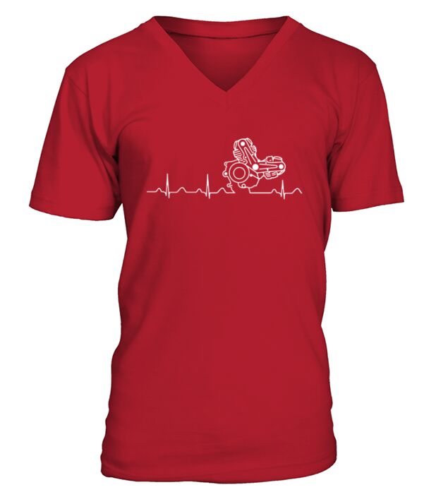 Ducati Heartbeat white V-Neck T-shirt