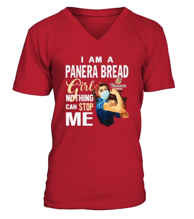 I Am A Panera Bread Girl Nothing Can Stop Me Coronavirus shirtc V-Neck T-shirt