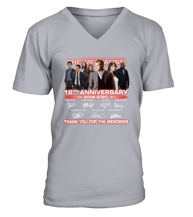 The Mentalist 12th anniversary thank you for the memories signatures V-Neck T-shirt