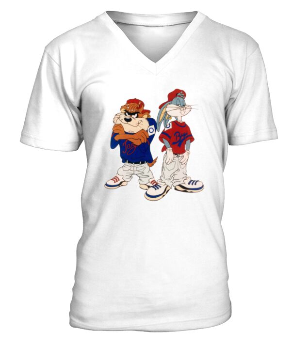 Gangster Taz and Bugs Bunny shirt V-Neck T-shirt