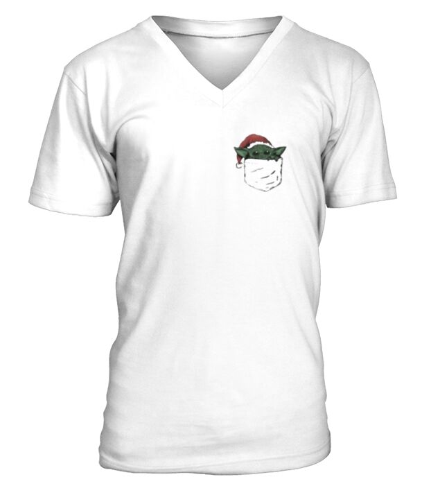 Santa Baby Yoda In Pocket V-Neck T-shirt