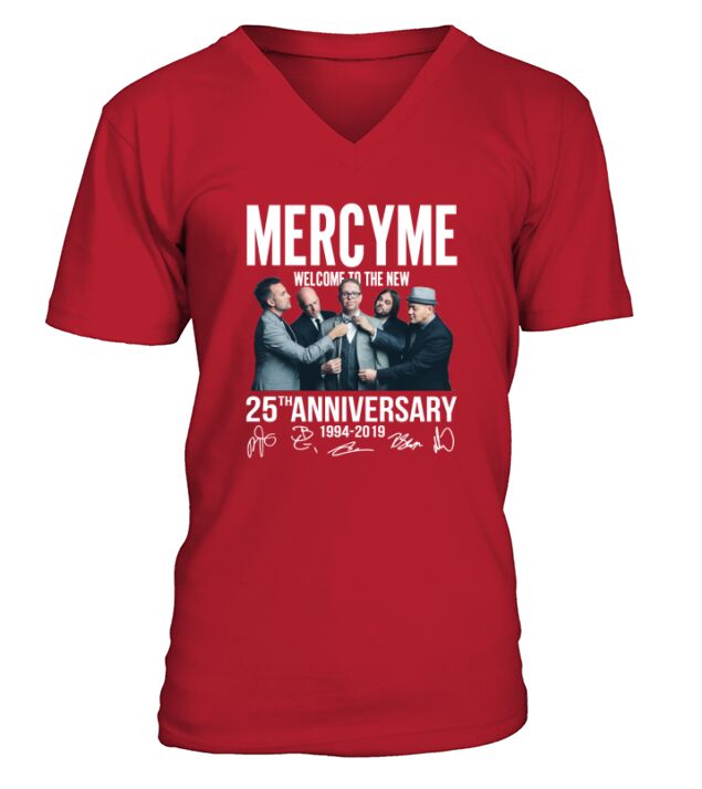 Mercyme Welcome To The New 25th Anniversary 1994-2019 Signatures shirt V-Neck T-shirt