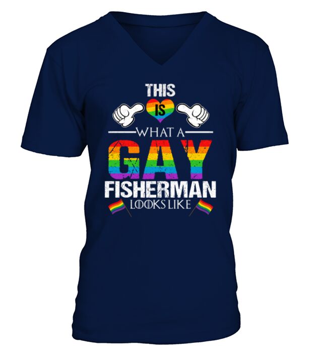 This Is What A Gay Fisherman Looks Like LGBT Pride 2020 V-Neck T-shirt