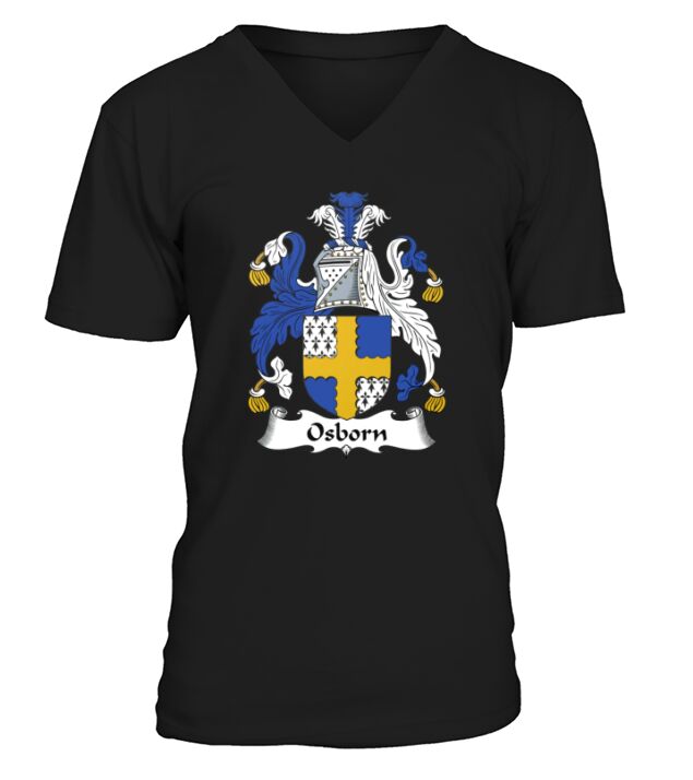 Osborn Family Crest British Family Crests V-Neck T-shirt