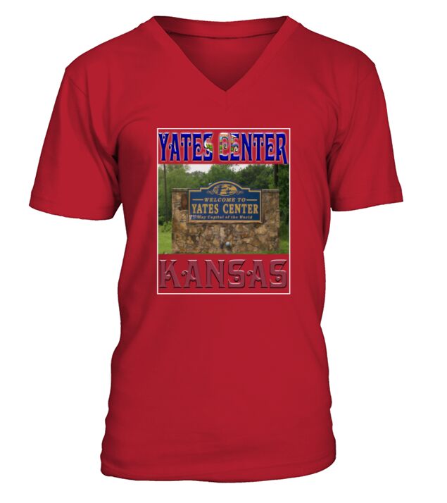 Yates Center-Kansas V-Neck T-shirt