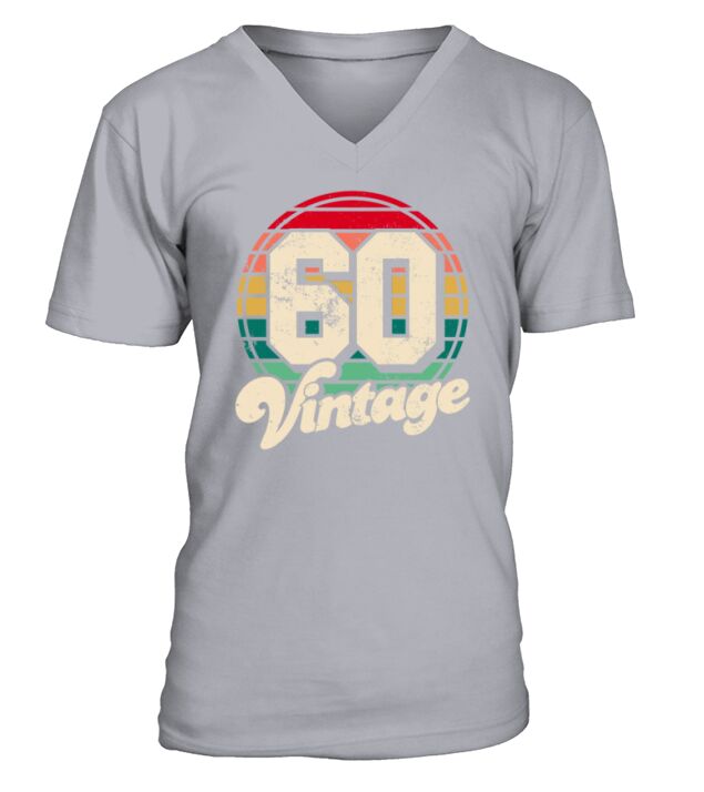 Vintage 1960 birthday gifts Born 60 Bday Gift V-Neck T-shirt