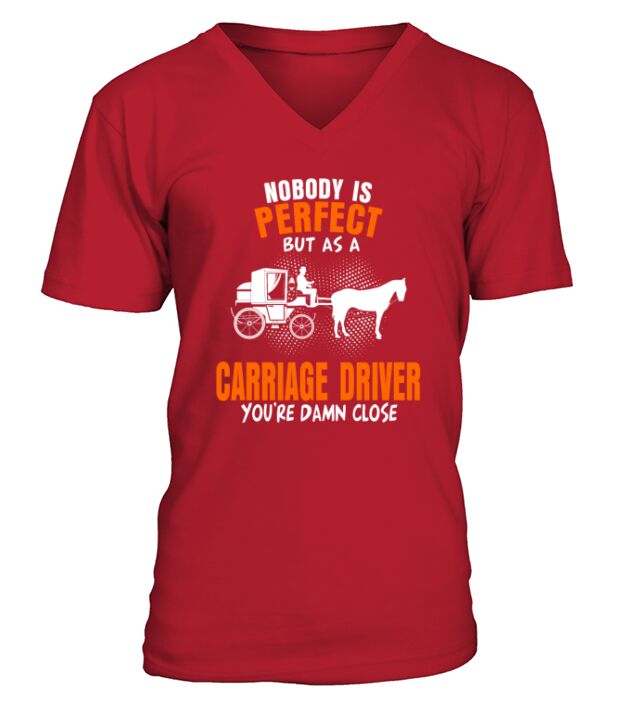 coachman horse carriage carriage horses coachman V-Neck T-shirt