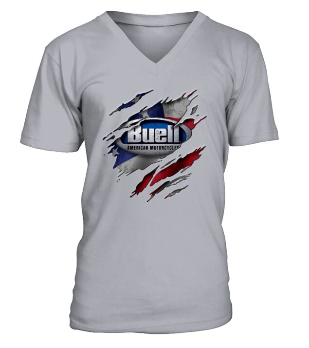 Buell zerrissen V-Neck T-shirt