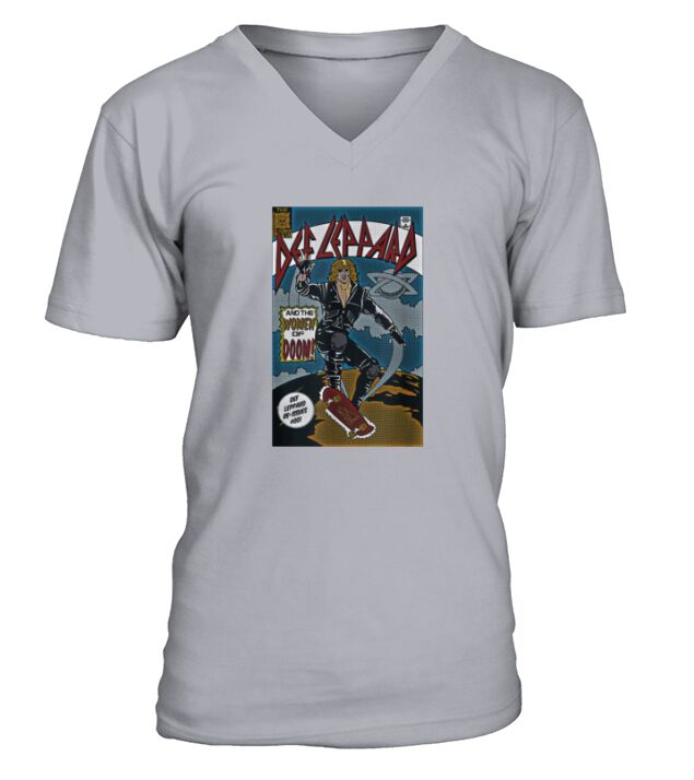 Def Leppard  Comic V-Neck T-shirt