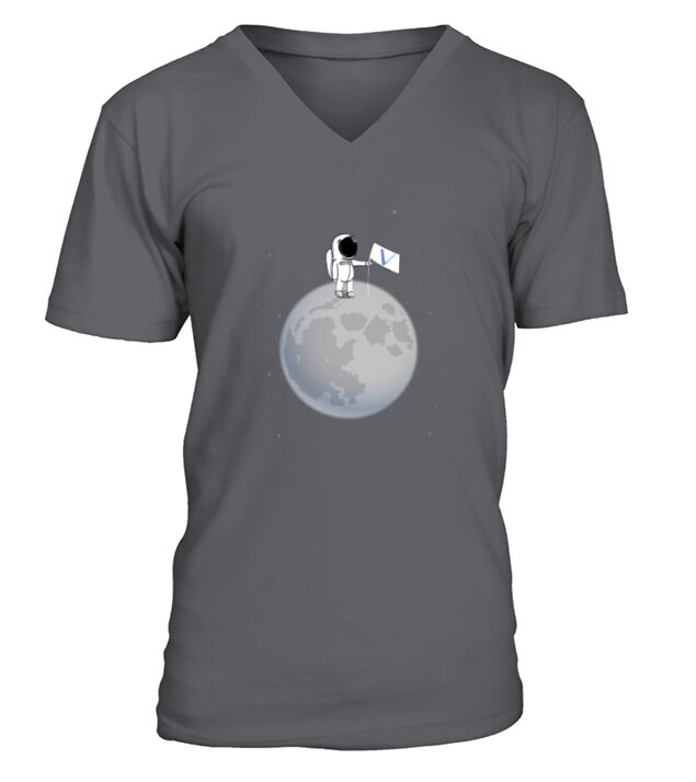 Official Logo To The Moon VeChain V-Neck T-shirt