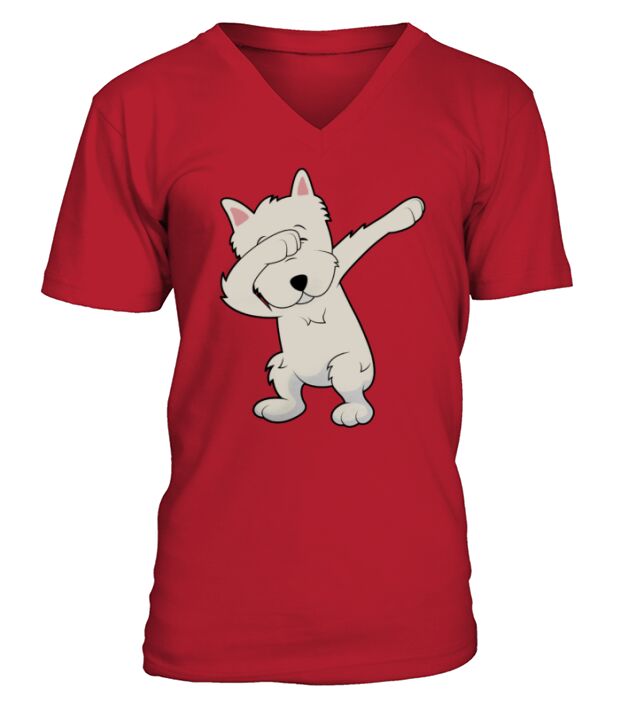 WESTIE DABBING V-Neck T-shirt