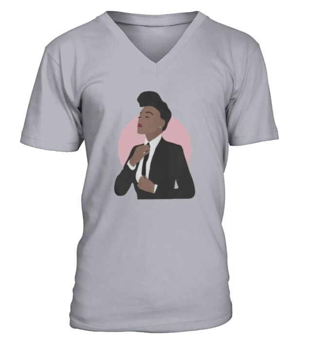 Janelle Monae Love Minimalist Style Art Colour V-Neck T-shirt
