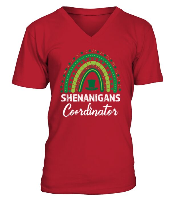 Shenanigans Coordinator Rainbow St Patricks Day Te V-Neck T-shirt