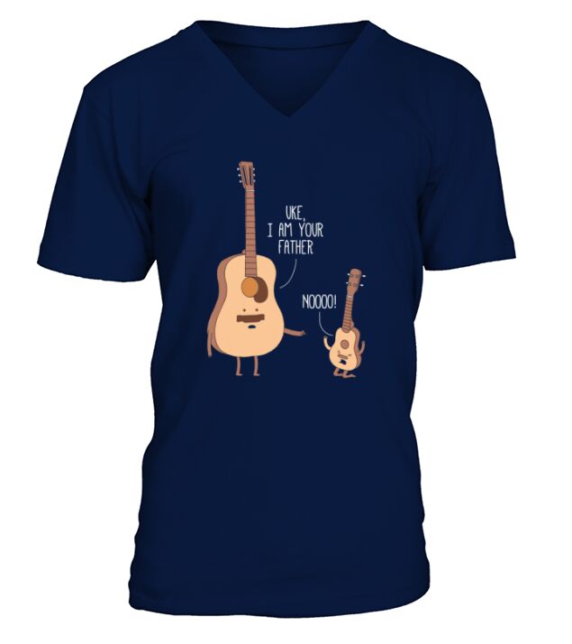 Uke I Am Your Father T Shirt Ukulele Guitar Music V-Neck T-shirt