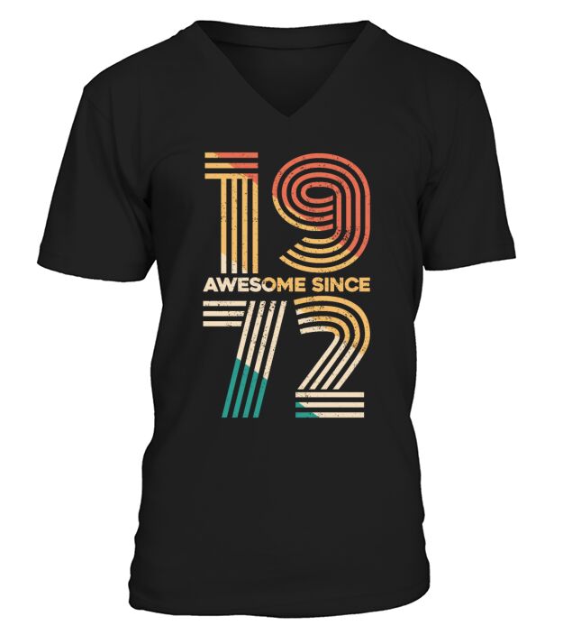 Vintage 1972 - 50 years old - 50th birthday gift V-Neck T-shirt