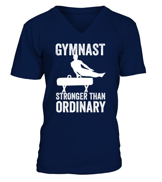 Gymnastics Mens - Gymnast Stronger Than Ordinary V-Neck T-shirt