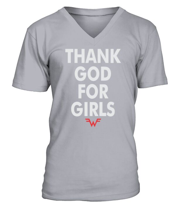 Thank God For Girls Weezer V-Neck T-shirt