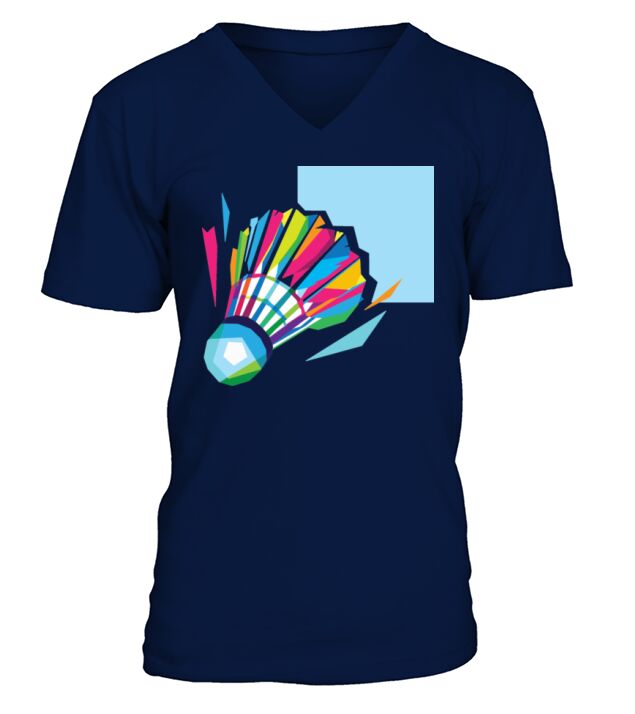 Badminton in Color V-Neck T-shirt