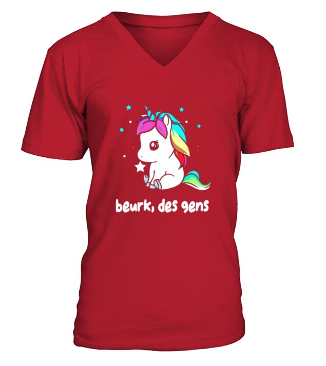 Unicorn beurk des gens shirt V-Neck T-shirt