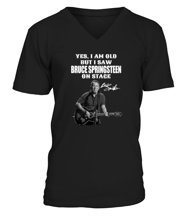 Yes Im Old But I Saw Bruce Springsteen On Stage Signature V-Neck T-shirt