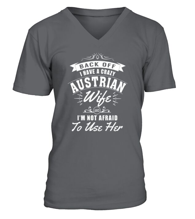 BACK OFF WIFE -AUSTRIAN V-Neck T-shirt