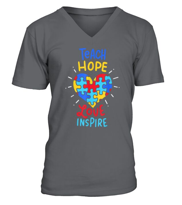Teach Hope Love Inspire V-Neck T-shirt