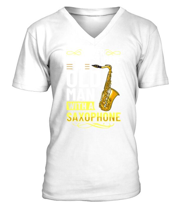 Saxophone Musician Alto Tenor Instrument Beginner V-Neck T-shirt