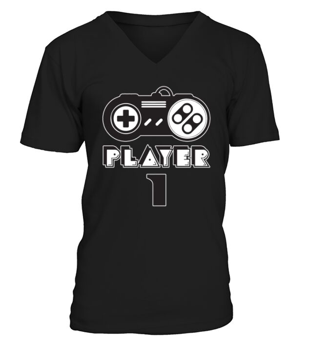 Video game Player 1  gamer V-Neck T-shirt