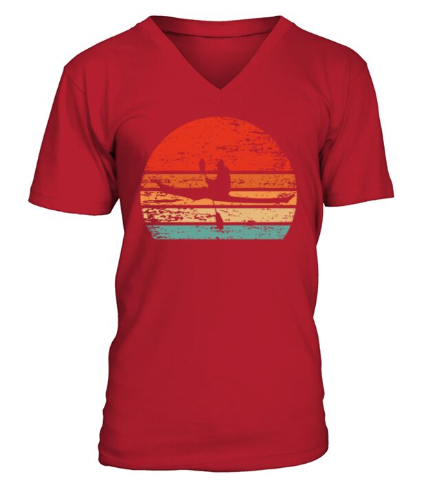 Vintage Retro Kayak Kayaking Gifts T-Shirt V-Neck T-shirt