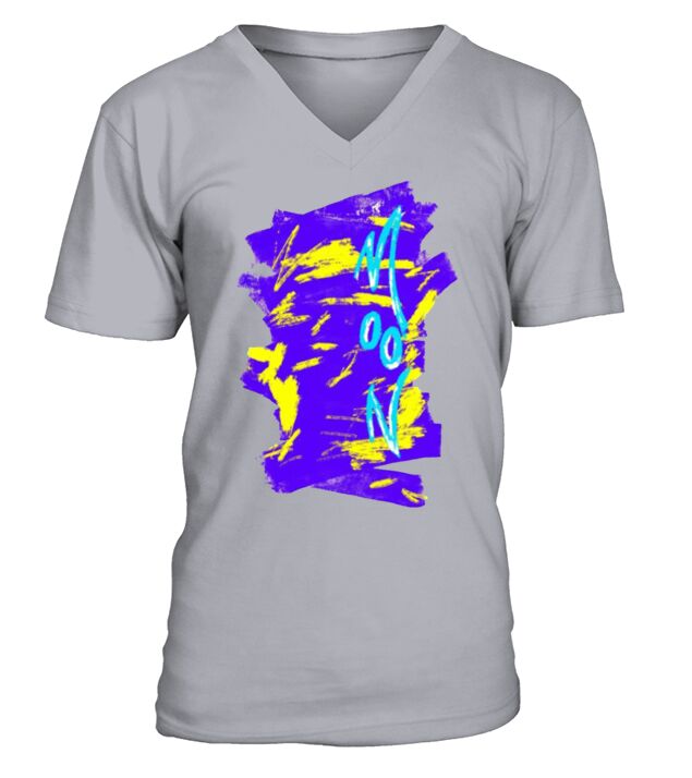 Moon Graffiti V-Neck T-shirt