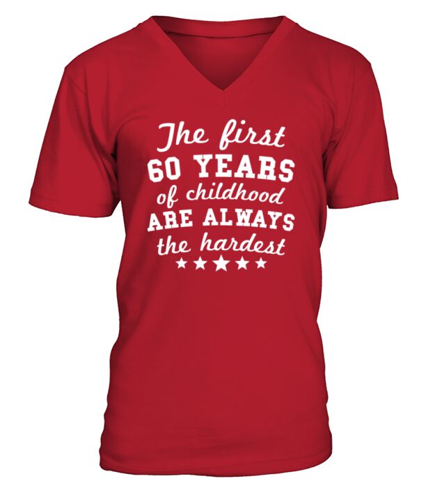 60 Years Of Childhood 60th Birthday Men's V-Neck T-shirt
