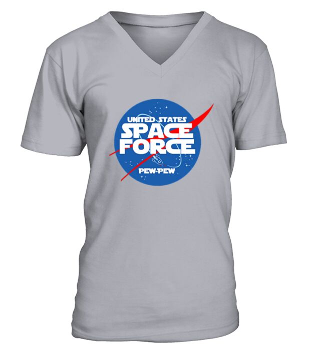 United States Space Force Pew Pew V-Neck T-shirt