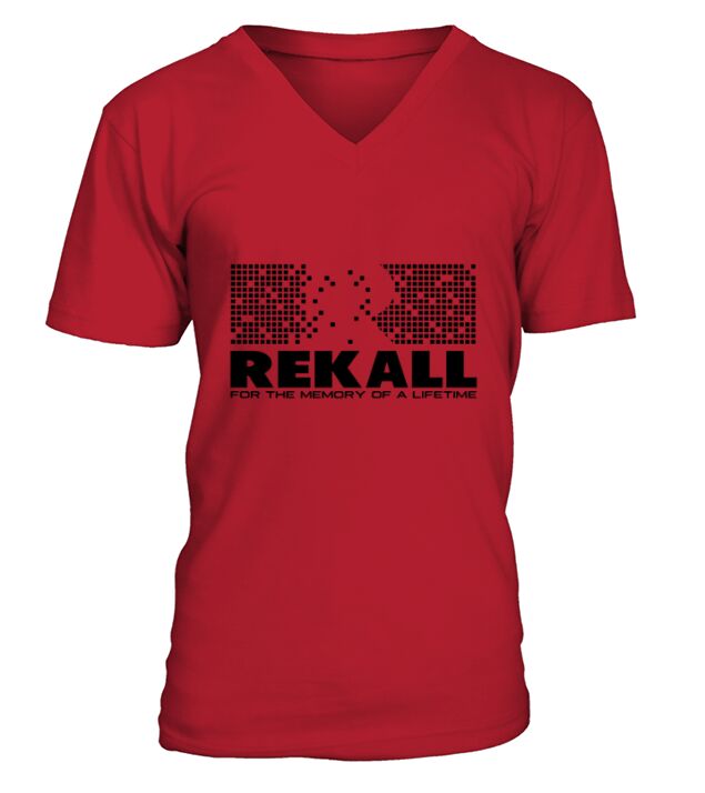 Rekall Total Recall Movie Graphic V-Neck T-shirt