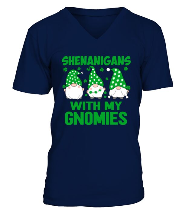 Shenanigans with My Gnomies Cute St Patricks Day G V-Neck T-shirt