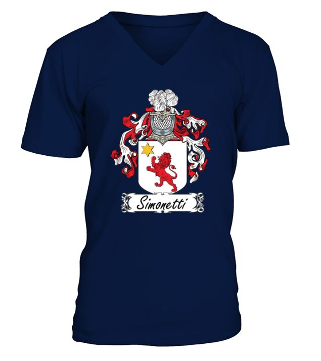Simonetti Family Crest Italian Family Crests - Trucker Cap V-Neck T-shirt