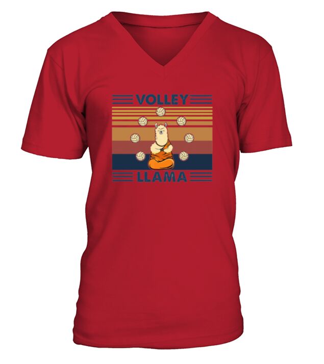 Volley Llama Vintage V-Neck T-shirt