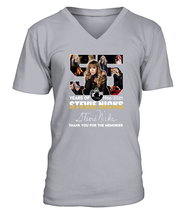 55 years of 1966 2021 Stevie Nicks signature thank you for the memories V-Neck T-shirt
