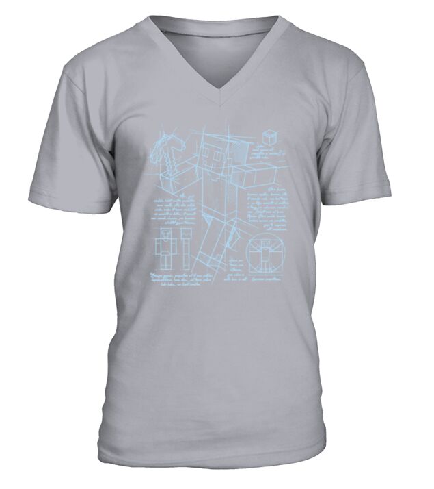 Plan Minecraft V-Neck T-shirt