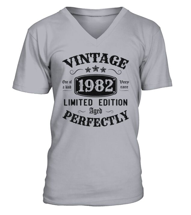Vintage 1982 Limited Edition Aged Perfectly V-Neck T-shirt