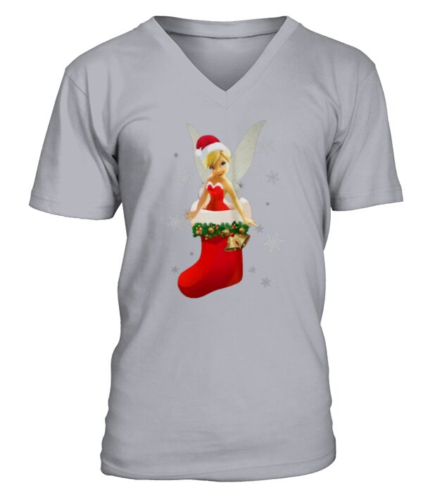 Tinkerbell Xmas Fairy Shirt V-Neck T-shirt