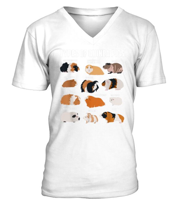 Types Of Guinea Pig V-Neck T-shirt