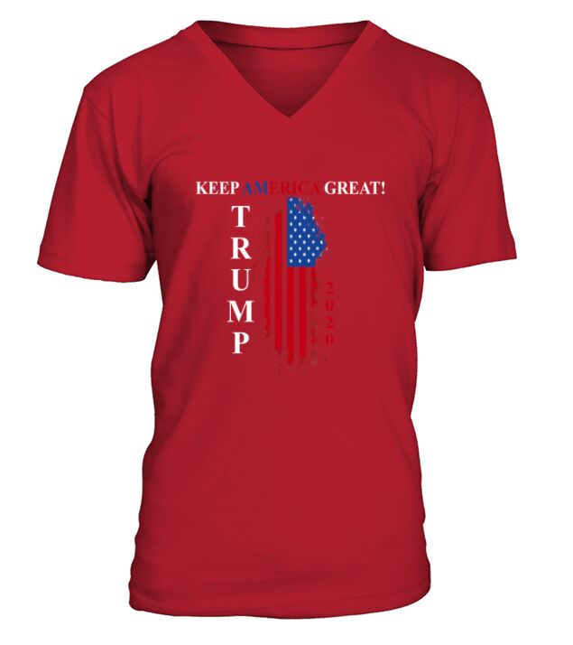 Keep America Great USA Flag 2020 Trump shirt V-Neck T-shirt