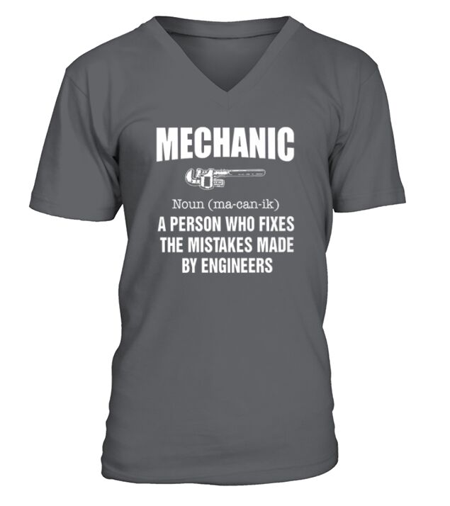 Mechanic A Person Who Fixes The Mistake V-Neck T-shirt
